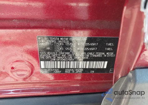 2021 Toyota Rav4 Le z USA, uszkodzony, nr VIN JTMF1RFV0MD079859